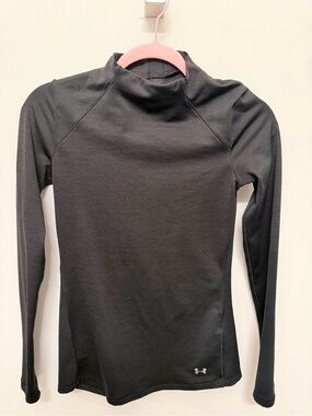 Under Armour Black Long Sleeve Mock Neck Performance Top